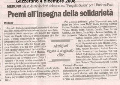 IL GAZZETTINO 04/12/08
