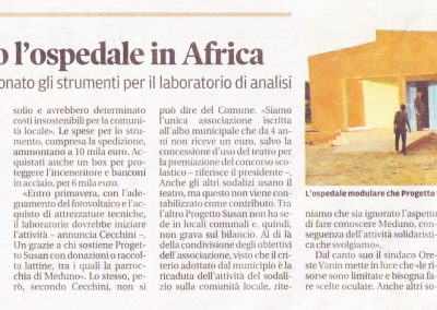 Potenziato l'ospedale in Africa