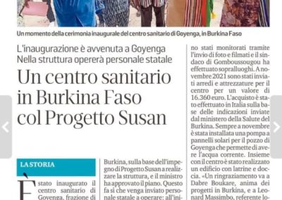 Un centro sanitario in Burkina Faso