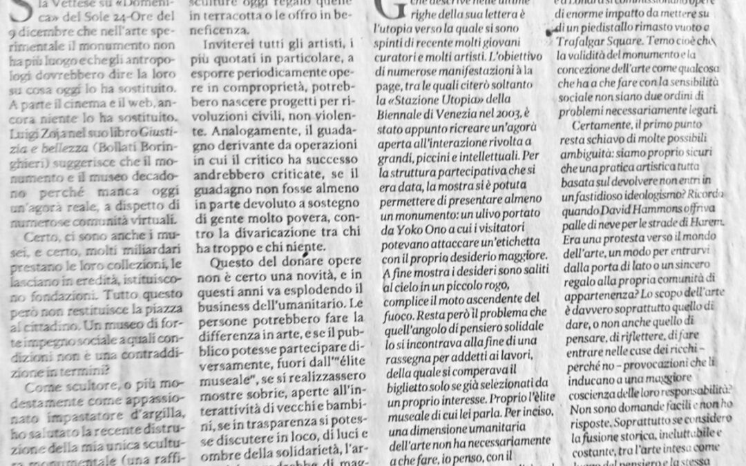 Franco Galanti ad Angela Vettese